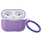 Spigen Urban Fit for Airpods Pro - Purple-Featuring a functional carabiner hook for quick-draw access. Supports LED light and wireless charging