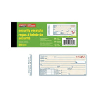 Staples Bilingual Security Receipt Book - 50 Duplicates - 2" x 8"-Provide documented proof for cash payments