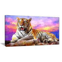 Designart King of Tigers Canvas Art Print, 5 Panels, (PT2339-32-16)-Print