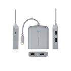 Cable Matters USB C Hub Multiport Adapter with 4K DisplayPort, 2X USB 2.0, 100Mbps Fast Ethernet and 60W PD-Connect two USB devices such as a wireless mouse, keyboard, or flash drive at USB 2.0 data rate of 480Mbps