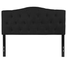 Flash Furniture Cambridge Tufted Upholstered Full Size Headboard - Black Fabric-Contemporary Style