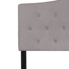 Flash Furniture Cambridge Tufted Upholstered Full Size Headboard - Light Grey Fabric-Light Grey Fabric Upholstery