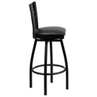 Flash Furniture HERCULES Series Black "X" Back Swivel Metal Barstool - Black-"X" Back Design