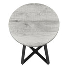 Monarch Specialties 2176 Accent Table - 22"H/Grey/Black Metal-9