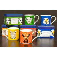 Tannex Animal Mugs Variety Set with Gift Box, 15oz, 4 Pack-Set of 4 Animal Mugs with Gift Box includes: Coffee Mug, "Giraffe", Coffee Mug, "Dalmatian", Coffee Mug, "Eagle", Coffee Mug, "Cat"