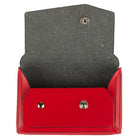 JAM Paper Leather Business Card Case, Angular Flap, Red, 5 Pack (2233317461g)-Dimensions: 2-1/2"(H) x 4"(W) x 3/4"(D)