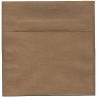 JAM Paper 8.5 x 8.5 Square Envelopes, Brown Kraft Paper Bag Recycled, 250 Pack (LEKR505H)-Brown Kraft paper bag square envelope