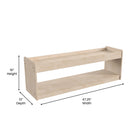 Flash Furniture Bright Beginnings Commercial Grade Modular Wooden Classroom Open Storage with Upper Shelf w/Raised Edges-Natural-Resists Yellowing, Stains, and Scratches