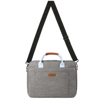 Vangoddy Shoulder Carrying Bag with Handle For 14" Laptop - Gey-Carry and protect your devices in style and comfort with this Nylon Twill Weave Messenger Bag