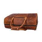 Tolredo Kratos Leather Travel Duffel - Brown-Smart' main compartment with an all-leather organizer on one side with 4 card slots, 2 pen loops and 1 mobile pocket.