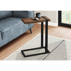 Monarch Specialties 2853 Accent Table - Brown Reclaimed Wood-Look/Black Metal-Product dimensions: 25" H x 19.25" L x 9.5" W