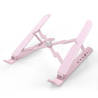 JCPal Xstand Portable Adjustable Compact Ergonomic Laptop Raiser Stand - Pink-Lightweight metal pink