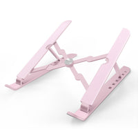 JCPal Xstand Portable Adjustable Compact Ergonomic Laptop Raiser Stand - Pink-Lightweight metal pink