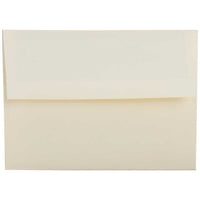 JAM Paper A2 Invitation Envelopes, 4.38 x 5.75, Strathmore Natural White Linen, 250 Pack (99761H)-Natural white via linen recycled envelope