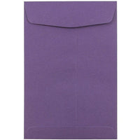 JAM Paper 6 x 9 Open End Envelopes, Dark Purple, 100 Pack (1287033C)-Dark purple