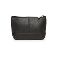 Ashlin Aubrey Compact Cosmetic Bag, Black-Top zippered cosmetic bag, compact size. Minimalist design that combines practicality with versatile functionality