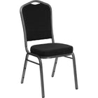 Flash Furniture HERCULES Series Crown Back Stacking Banquet Chair in Black Dot Patterned Fabric - Silver Vein Frame-500 lb. Weight Capacity