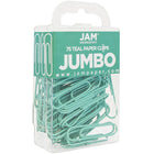JAM Paper Coloured Jumbo Paper Clips, Large, Teal, 75 Pack (21832065)-Quantity: 75 Paperclips Per Box