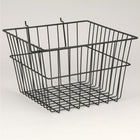 Wamaco Slatwall/Gridwall Wire Basket - 12"W x 12"D x 8"H - Chrome - 2 Pack-Size: 12"W x 12"D x 8"H