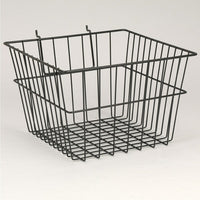 Wamaco Slatwall/Gridwall Wire Basket - 12"W x 12"D x 8"H - Chrome - 2 Pack-Size: 12"W x 12"D x 8"H