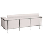Flash Furniture HERCULES Lesley Series Contemporary Melrose LeatherSoft Sofa with Encasing Frame White-Melrose White LeatherSoft Upholstery