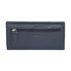 Club Rochelier Ladies Clutch Wallet with Checkbook & Gusset - Navy-Dimensions: 7.48" L x 1.18" W x 3.74" H