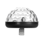 Kikkerland Black Phone Disco Light-Lights up to the rhythm of your music
