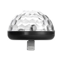 Kikkerland Black Phone Disco Light-Lights up to the rhythm of your music
