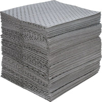Zenith Safety Bonded Sorbent Pads, Hazmat, Medium, 15" L x 17" W, 100 Pack-100% bonded polypropylene fibre