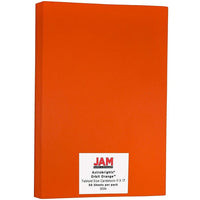 JAM Paper Bright Colour Tabloid Cardstock, 11 x 17, 65lb AstroBrights Orbit Orange, 50 Pack (16728492)-Astrobright orbit orange card stock for scrapbooking and creating posters
