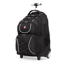 SWISSGEAR Wheeled 15.6" Laptop Backpack - Black-One-pole telescopic handle allows rolling and easy turning using only one hand