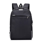 GO ON Slim Oxford Backpack, Black-Features adjustable straps, padded area for your laptop and locking zipper closure