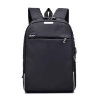GO ON Slim Oxford Backpack, Black-Features adjustable straps, padded area for your laptop and locking zipper closure