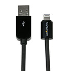 StarTech (3ft) Black Apple 8, pin Lightning Connector to USB Cable for iPhone/iPod/iPad, 1m-Complements your black Apple mobile devices
