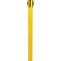 SCN Industrial Build Your Own Crowd Control Barriers - Post, 40" High, Yellow - 3 Pack-Finish/Colour: Yellow
