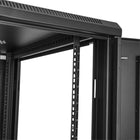 StarTech Server Rack Cabinet, 31" Deep Enclosure, 24U-Mount equipment at the top of the rack with a ceiling panel that features square venting holes that are cage nut compatible