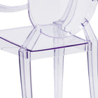 Flash Furniture Ghost Chairs with Arms in Transparent Crystal - 4 Pack-Fluid Design