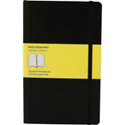 Moleskine Classic Black Hard Cover Large Squared Notebook, 5" x 8-1/4"-Expandable inner pocket