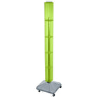 Azar Displays 60" x 4" x 4" Standard Interlocking Pegboard Display Tower, Green (700226-GRE)-Revolves on a square wheeled base