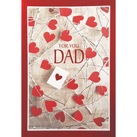 Rosedale Greeting Cards/Envelopes - Happy Valentine's Day Dad - 5-1/2" x 8" - 12 Pack-Printed on premium uncoated card stock