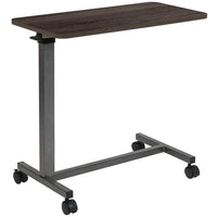 Flash Furniture Adjustable Overbed Table with Wheels for Home & Hospital-Space Efficient Hospital Bed Table