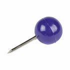JAM Paper Colorful Push Pins - Round Head Map Thumb Tacks - Purple - 100 Pack-Used to pin important papers or pictures to Bulletin Boards, Cork Boards, Calendars, and Walls