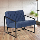 Flash Furniture HERCULES Madison Series Retro Blue LeatherSoft Tufted Lounge Chair-Fixed Seat and Back Cushions