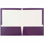 JAM Paper Glossy Two Pocket Presentation Folders, Purple, 100 Pack (385GPUB)-Size: 9-1/4" x 11-1/2"