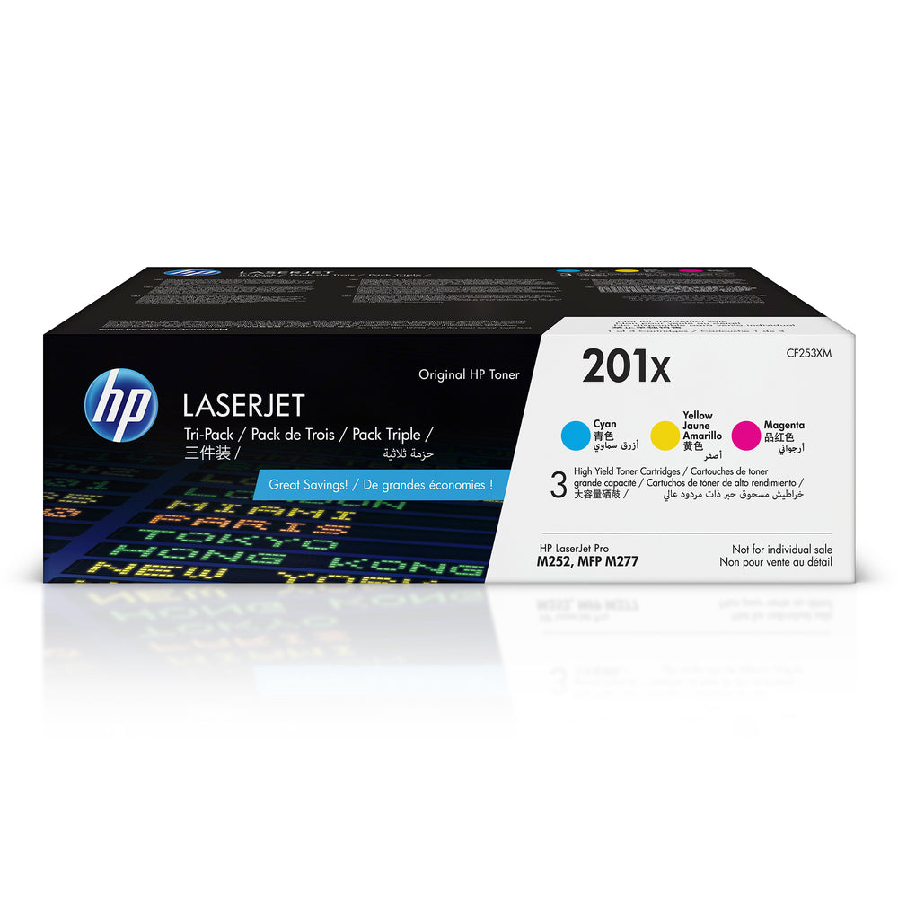 HP 201x (CF253-00906) イエロー　トナーカートリッジ HP 201X (CF253XM) Cyan, Mgenta, Yellow Original LaserJet Toner