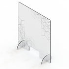 Mark Maker Acrylic Sneeze Guard - 31.5" x 36" - Design #7-Available with acrylic feet to easily stand on countertops for portability and quick installation with no tools required.