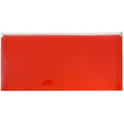JAM Paper #10 Plastic Envelopes with Zip Closure, 5 x 10, Red Poly, 12 Pack (921Z1RE)-Red