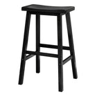 Winsome 29" Saddle Seat Stool, Black-Contemporary wood saddle counter height stools