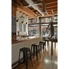 OSP Designs 30" Metal Barstool, Antique Black, 4 Pack-Available in one of five colours