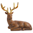Truu Design Sitting Deer Figurine, 9.5 x 9 inches, Beige-Display: free-standing, perfect to place on an office desk, kitchen countertop, bedroom dresser, coffee table, and other flat surfaces